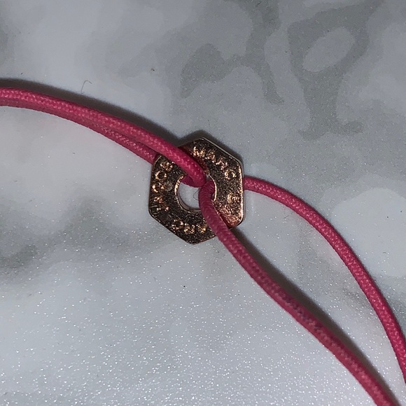 MMJ Pink & Rose Gold Bolt Corded Friendship Bracelet - Picture 4 of 10